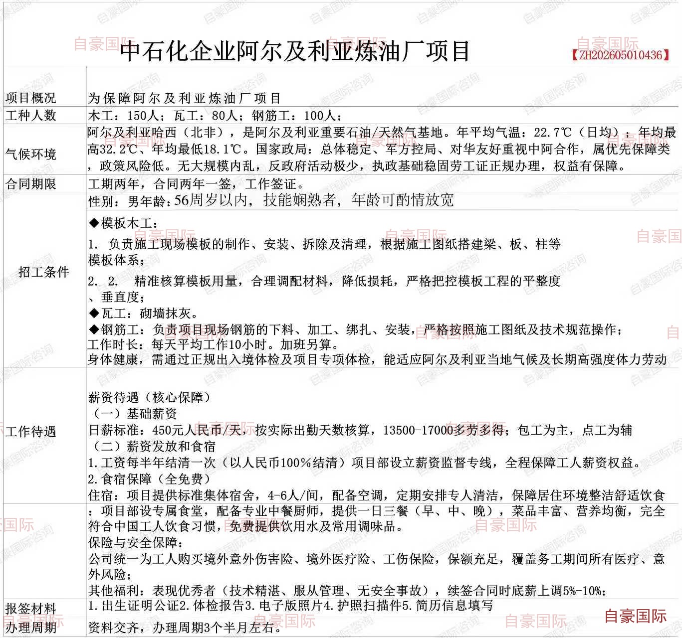 出国劳务_阿尔及利亚炼油厂项目建筑工招聘_张自豪国际